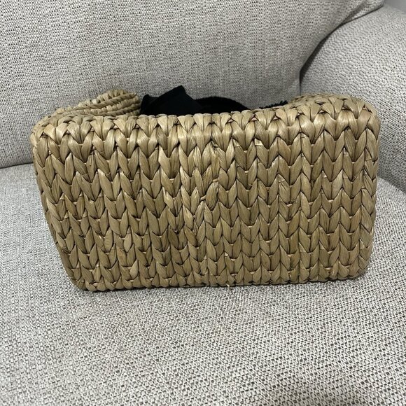 Pamela Munson Petite Isla Bahia Cornhusk Tote Bag with Black Straps - Picture 6 of 11